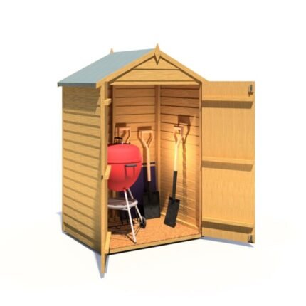 Shire Overlap 4ft x 3ft Shed with Double Doors – Windowless