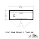 Shire Shiplap 2ft 6 x 6ft Pent Bike Store (no floor) - Image 5
