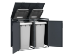 Anthracite Grey Solid Panel Wheelie Bin Storage – Double Bin Store - Image 3