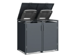 Anthracite Grey Solid Panel Wheelie Bin Storage – Double Bin Store - Image 5