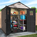 Duramax StoreMax Plus – 7ft x 7ft Plastic Garden Shed in Grey