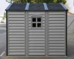 Duramax Woodside Plus – 10ft x 8ft Plastic Garden Shed in Grey - Image 3