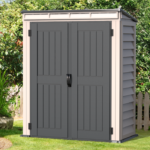 Duramax YardMate Plus Pent – 5ft x 3ft Plastic Garden Shed in Grey