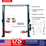 KATOOL KT-AS110D 2 Post Car Lift 11000lb Heavy Duty Auto Shop Vehicle Lift - Image 3