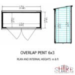 Shire Pent Overlap 3ft x 6ft Shed with Double Doors – Pressure Treated - Image 4