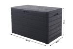 Toomax Dolomiti XXL 970L Garden Storage Deck Box – Anthracite Grey Woodgrain - Image 7