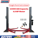 Katool 12000 Lbs Two Post Lift Single Lock Release Auto lift Car lift -H120D - Image 2