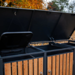 Wood Effect Wheelie Bin Storage – Triple Bin Store - Image 3