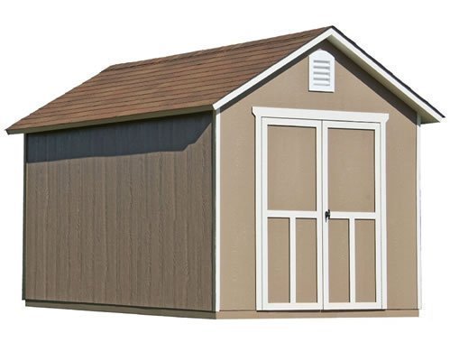 handy-home-meridian-tan-wood-shed_499x400.jpg Handy Home Meridian Wooden Storage Shed – Multiple Sizes - Image 1