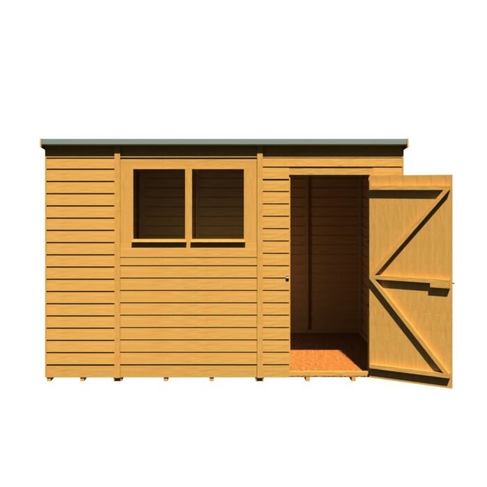 overlappent10x6000open-scaled-1-700x700-1.jpg Shire Overlap 10ft x 6ft Pent Shed - Image 1