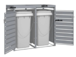 Wood Effect Wheelie Bin Storage With Planter- Double Bin Store - Image 6