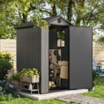 Pro Grade 4ft x 6ft Premium Plastic Garden Shed – Grey Wood Touch Texture - Image 2