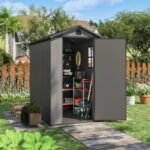 Pro Grade 4ft x 6ft Premium Plastic Garden Shed – Grey Wood Touch Texture - Image 3