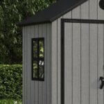 Pro Grade 6ft x 4ft Premium Plastic Garden Shed Double Door – Grey Wood Touch Texture - Image 2