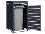 Anthracite Grey Wheelie Bin Storage With Planter- Single Bin Store - Image 3