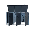 Anthracite Grey Wheelie Bin Storage – Triple Bin Store - Image 6