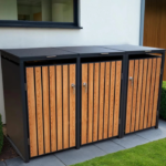 Wood Effect Wheelie Bin Storage – Triple Bin Store