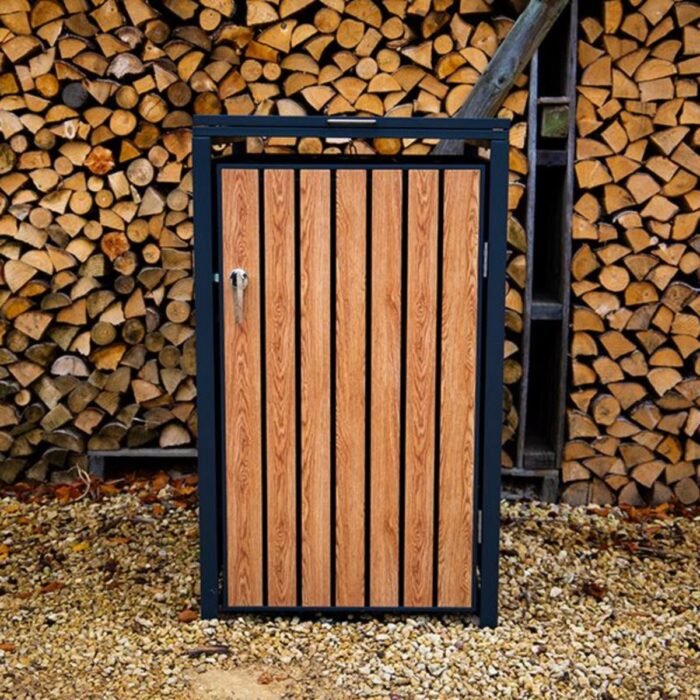 wheelie-bin-single-1-bi_1_caa38366-0876-4ede-aca6-73de4c6963ae-700x700-1.jpg Wood Effect Wheelie Bin Storage – Single Bin Store - Image 1