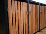Wood Effect Wheelie Bin Storage – Triple Bin Store - Image 2