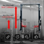 KATOOL KT-AS110D 2 Post Car Lift 11000lb Heavy Duty Auto Shop Vehicle Lift - Image 4