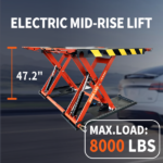 KATOOL 8000 lbs Mid Rise Scissor Lift Electric 220v 47” Release Auto Lift Car Lift - Image 3