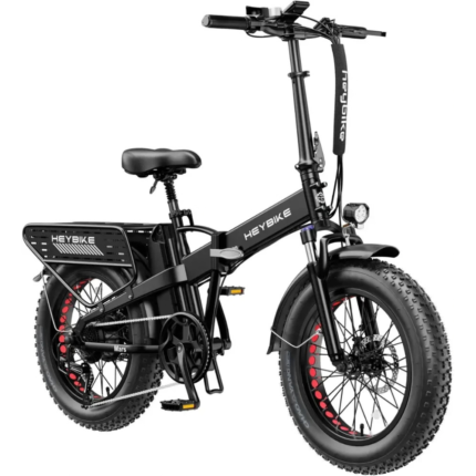Heybike Fat Tire Mountain Electric Bikes, 1200 W, 45 Miles, 1~3 Pedal Assist, Greys