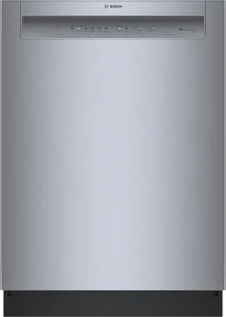 Bosch – 100 Series 24″ Front Control Smarts Built-In Hybrid Tub Dishwashers with PureDry, 50 dBA – Stainless Steel