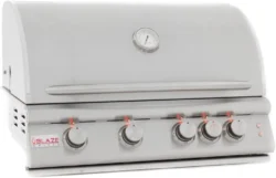 Blaze 32 Inch 4-Burner LTE Gas Grills with Rear Burner and Built-in Lighting System